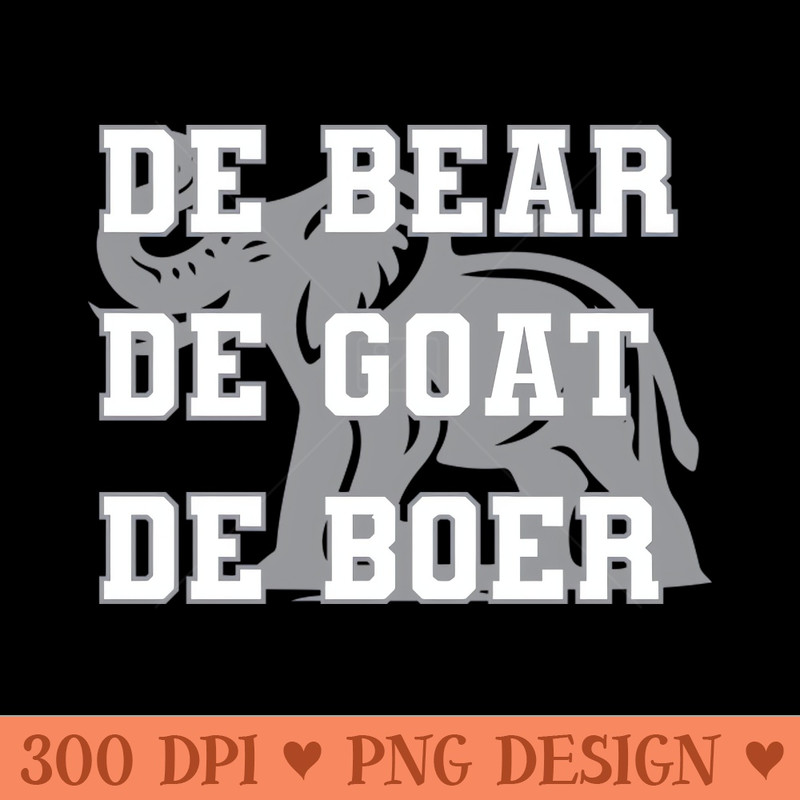 De Bear De Goat De Boer Alabama - PNG Clipart - Variety