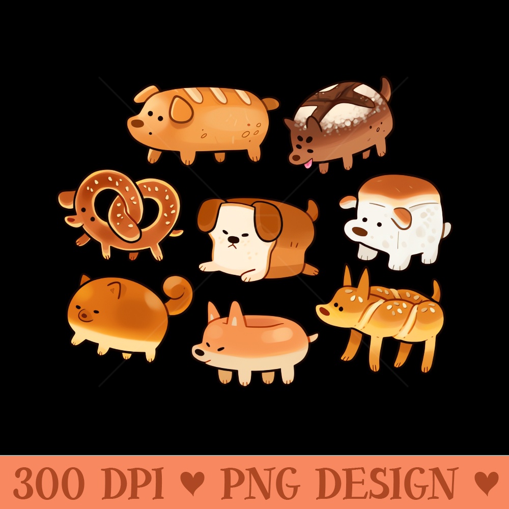 Dog Bread Circle - PNG Graphics - High Quality 300 DPI