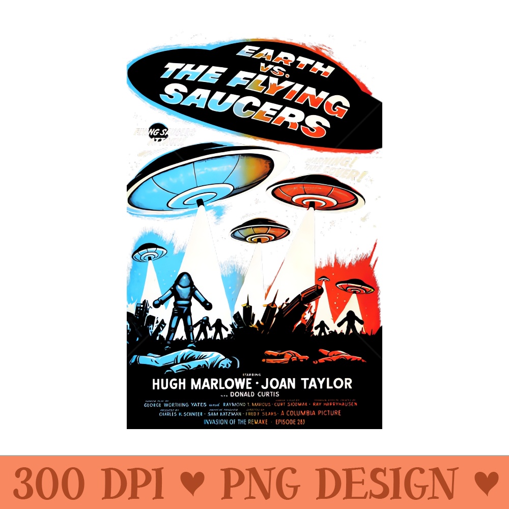 Earth Vs The Flying Saucers - PNG Graphics - Convenience