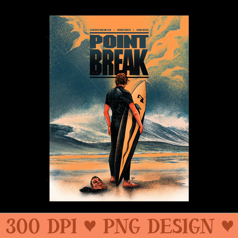 Point Break Poster - PNG Artwork - Professional Design