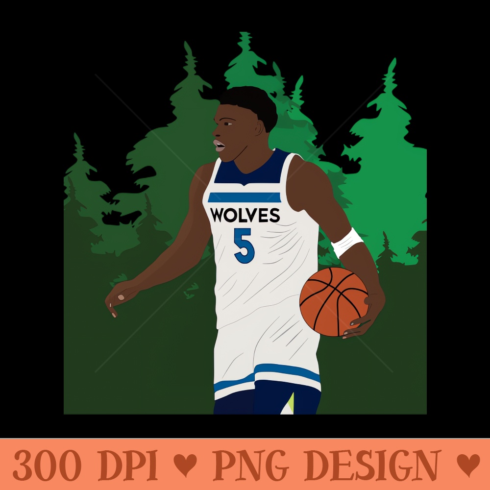 Anthony Edwards with the ball in his hands - Download PNG Graphics - Flexibility