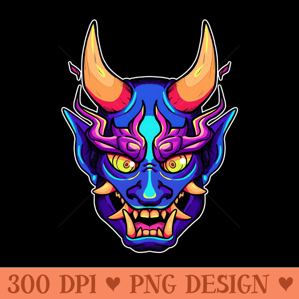 Oni head blue - PNG Download Bundle - Flexibility