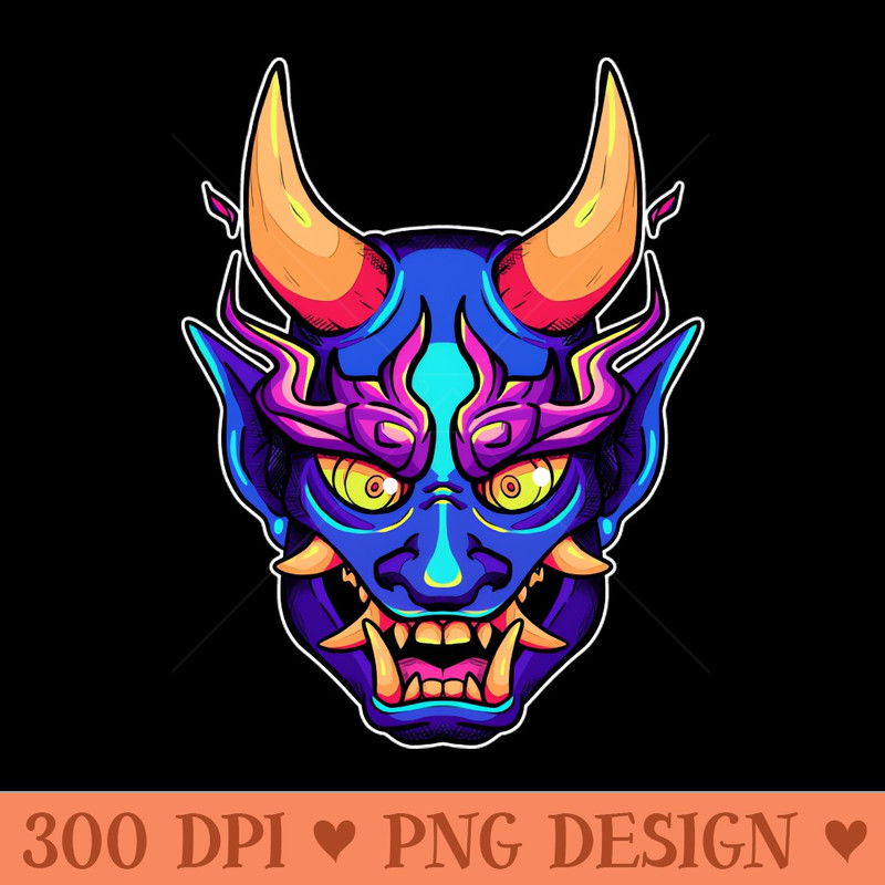 Oni head blue - PNG Download Bundle - Flexibility