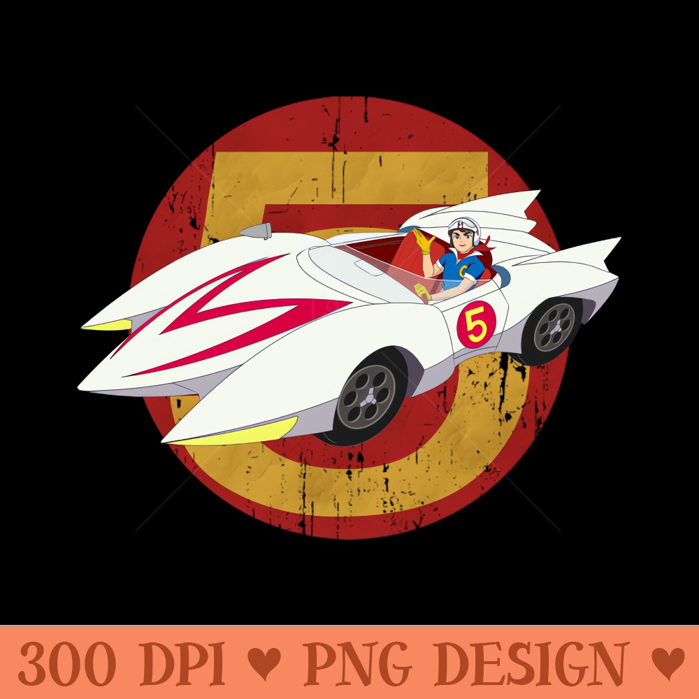 VINTAGE Speed Racer - PNG Illustrations - Unique