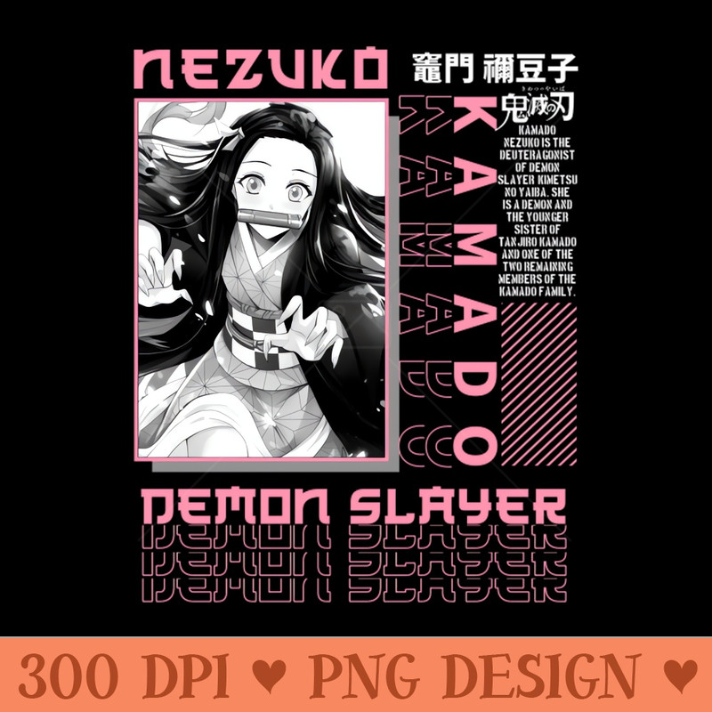 Nezuko kimetsu - Sublimation PNG - Unique
