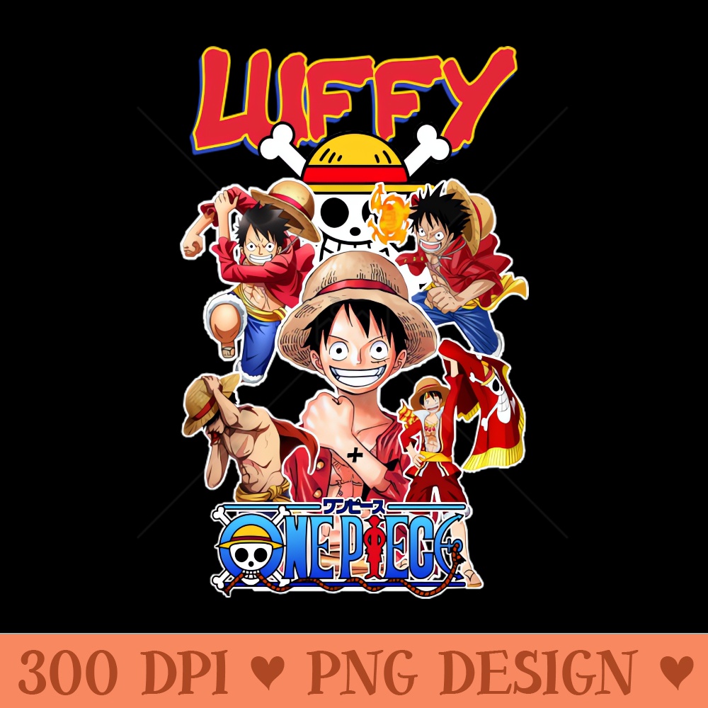 Luffy One Piece - PNG Download Bundle - Flexibility