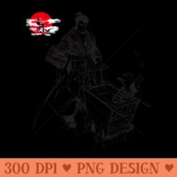 lone wolf and cub - digital png art