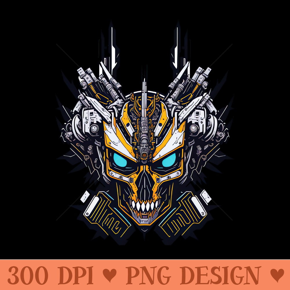 Mecha Skull S02 D36 - PNG Graphics - Variety