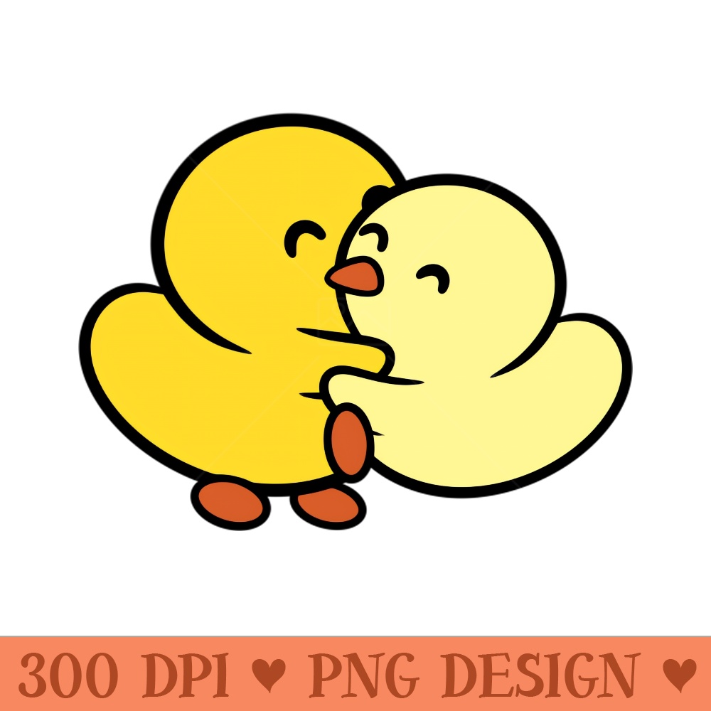 Duckie and Duck Super Hug - Instant PNG Download - Flexibility