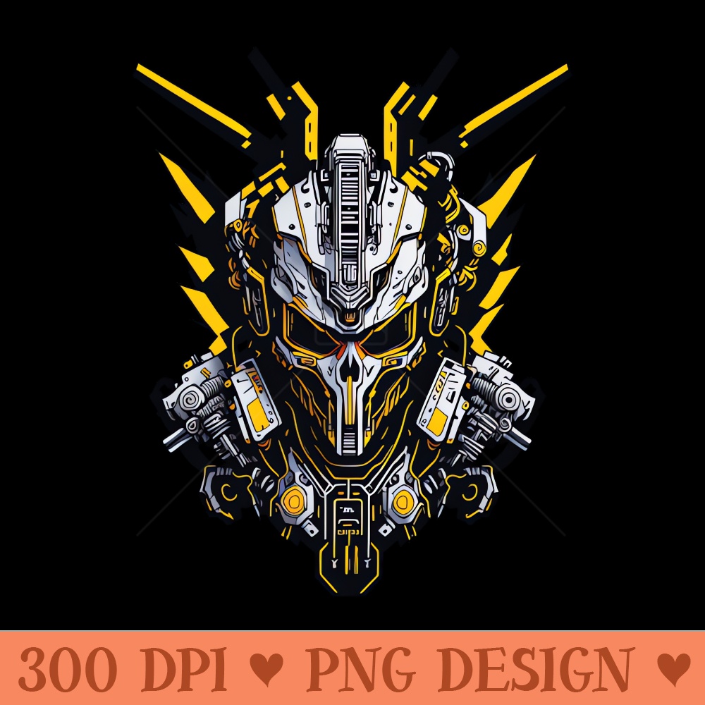 Mecha Skull S02 D67 - PNG Downloadable Resources - High Quality 300 DPI