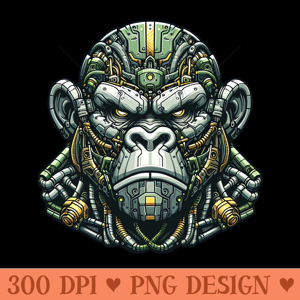 Mecha Apes S02 D67 - PNG Downloadable Art - Customer Support