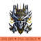 Mecha Skull S01 D27 - PNG Artwork - Variety