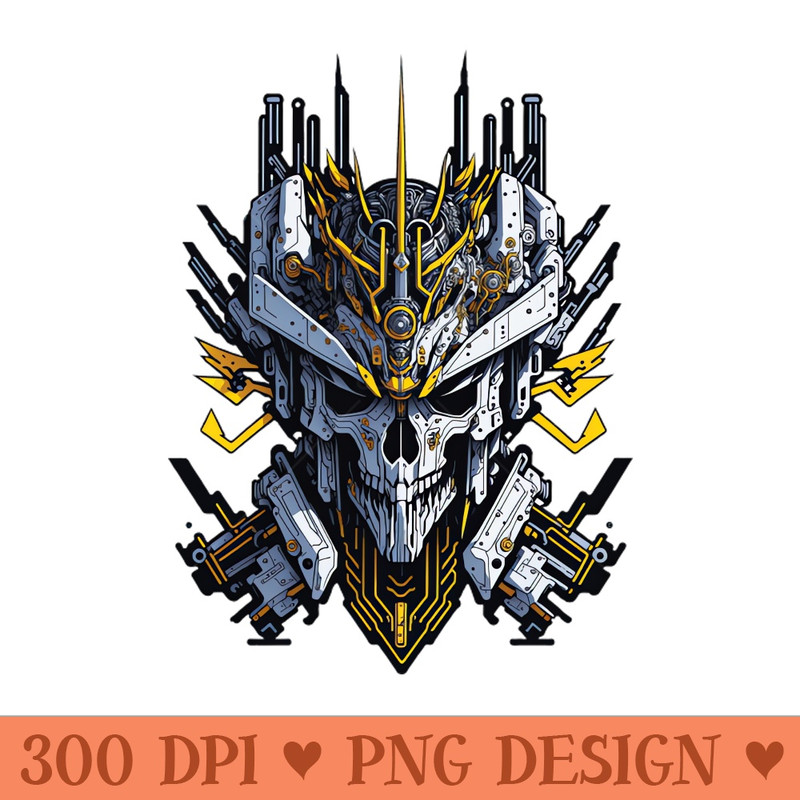 Mecha Skull S01 D27 - PNG Artwork - Variety