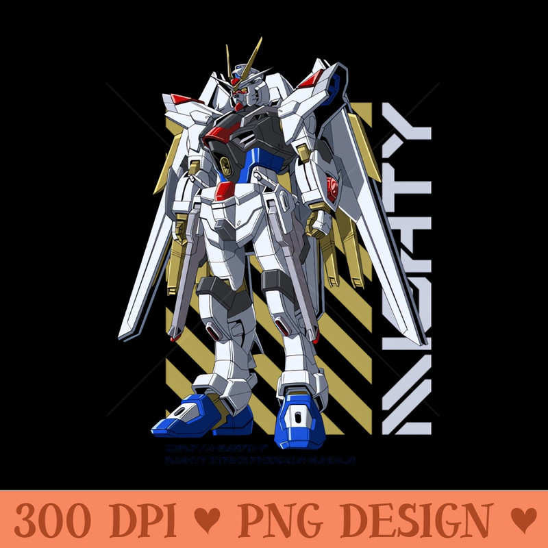 Mighty Strike Freedom Gundam - PNG Designs - Unique