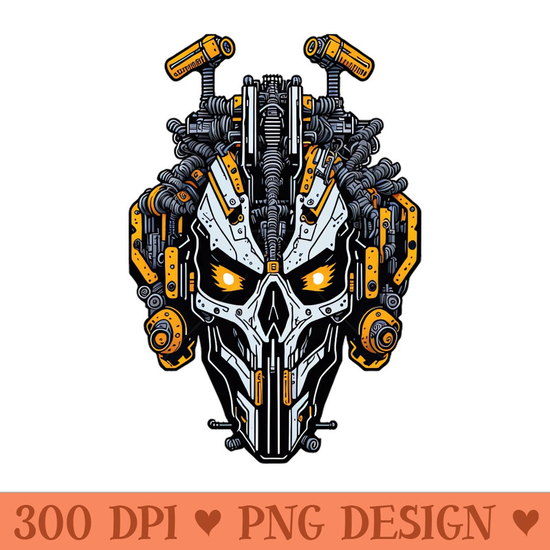 Mecha Skull S01 D70 - Digital PNG Graphics - Popularity