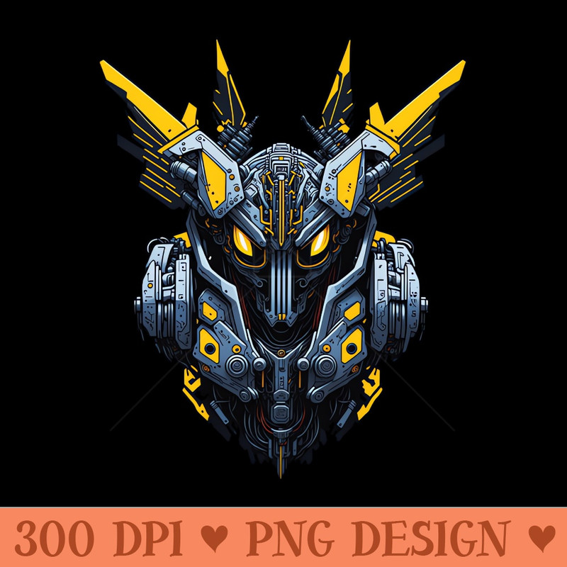 Mecha Skull S03 D63 - PNG Printables - Professional Design