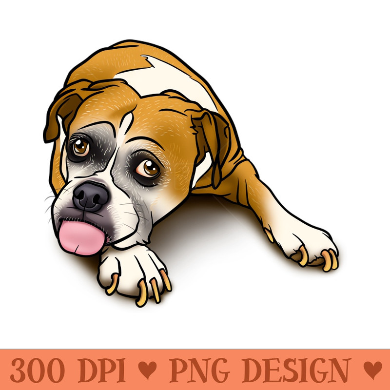 Boxer Tongue - Instant PNG Download - Customer Support