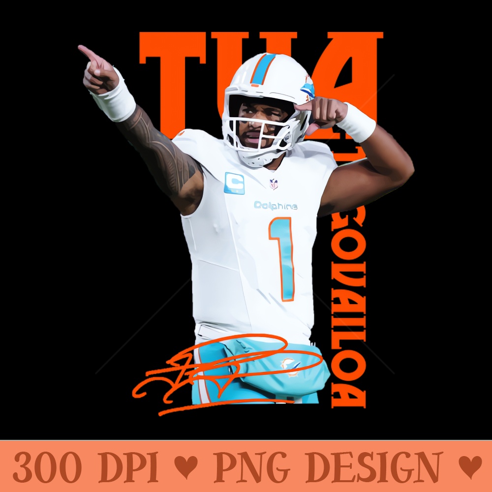 Tua Tagovailoa - Digital PNG Graphics - Customer Support