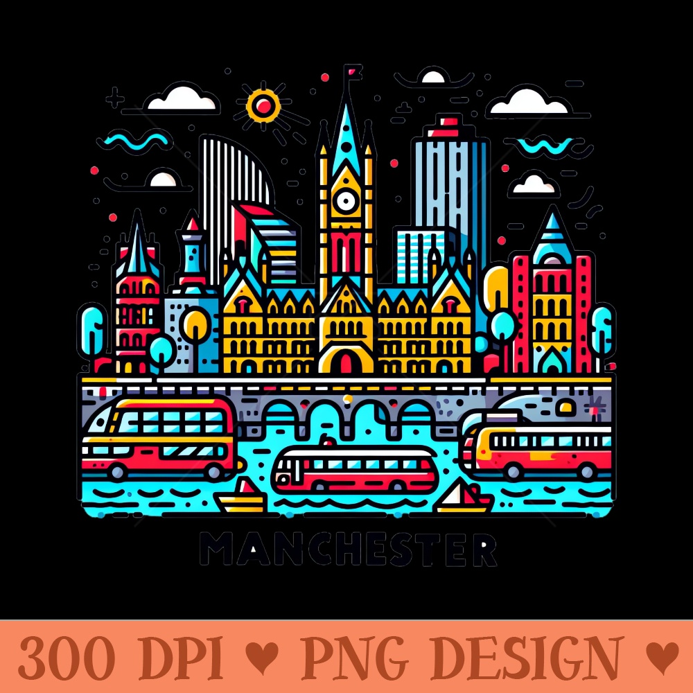 Manchester Pop Art - PNG Printables - Good Value
