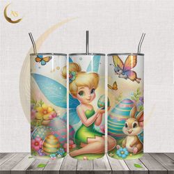 tinkerbell happy easter bunny tumbler wrap png