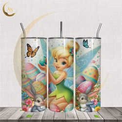 happy easter bunny eggs tinkerbell tumbler wrap png