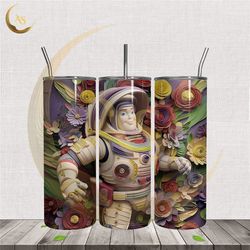 3d buzz lightyear 20oz skinny tumbler wrap png