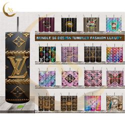 louis vuitton fashion bundle design tumbler wrap png