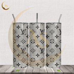 louis vuitton brand grey skinny tumbler wrap png