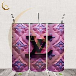 louis vuitton sewing 3d pattern tumbler wrap png