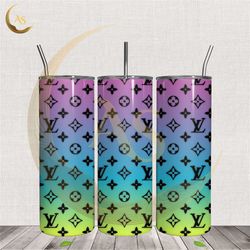 luxury louis vuitton brand skinny tumbler wrap png
