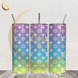 louis vuitton fashion 20oz skinny tumbler wrap png