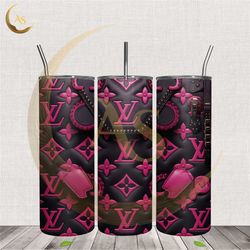 3d louis vuitton handbag 20oz tumbler wrap png