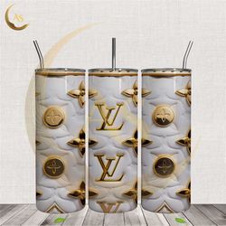 3d inflated louis vuitton fashion tumbler wrap png