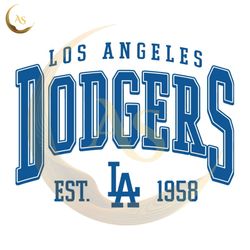 retro la dodgers est 1958 svg baseball sport file design