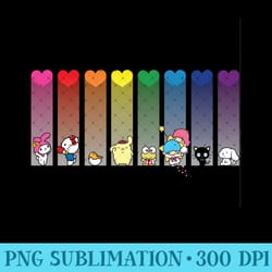 hello kitty and friends sanrio rainbow sweatshirt - mug sublimation png