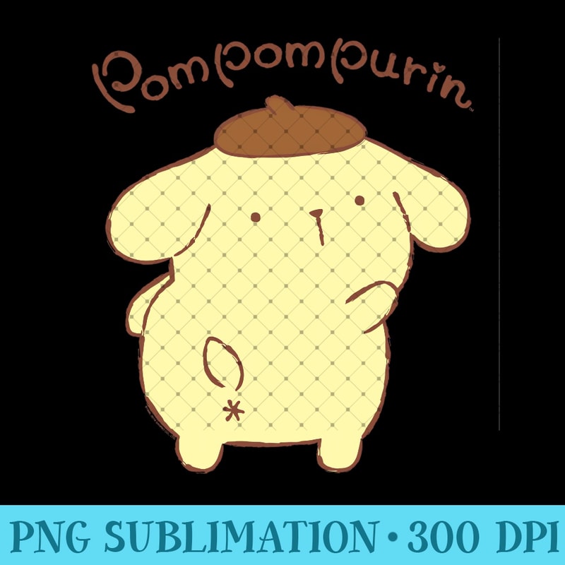 Sanrio Pompompurin Backside Hoodie - PNG Download - Stunning Sublimation Graphics
