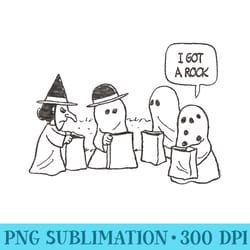 peanuts halloween charlie brown i got a rock - png design downloads