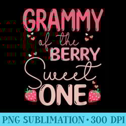grammy of the berry sweet one strawberry first birthday - shirt graphic resources