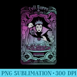 disney villains snow white evil queen tarot card - sublimation clipart png