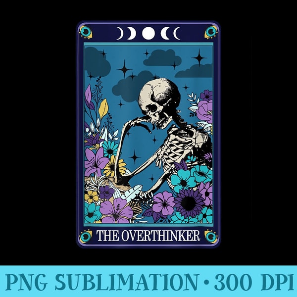 Overthinking Card Funny The Overthinker Tarot Card - PNG Download Source | Inspire Uplift