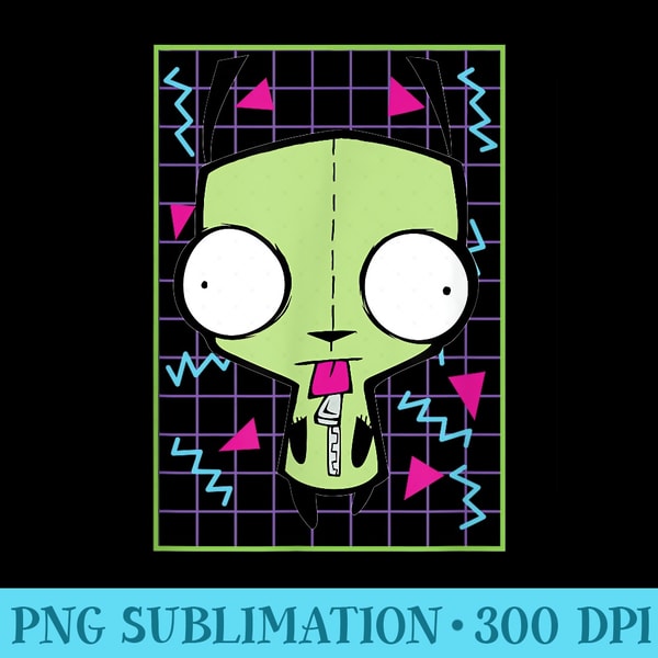 Invader Grid Invader Zim Gir 90s Grid - Sublimation images PNG download | Inspire Uplift