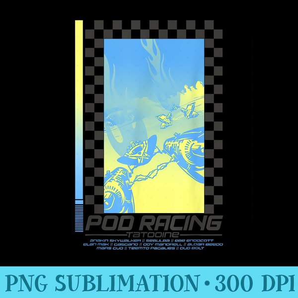 Star Wars Pod Racing Poster - PNG File Download | Inspire Uplift