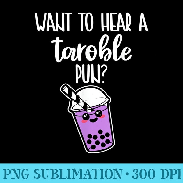Boba Tea Taro Taroble Pun Cute Kawaii Bubble Milk Tea - PNG Download High Quality - Unleash Your Inner Rebellion
