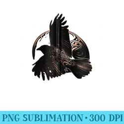 crow raven norse celtic folklore mythology huginn muninn - sublimation designs png