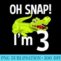 3 year old alligator birthday crocodile gator 3rd - png image download