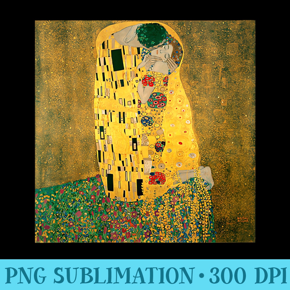 s Klimt Kiss Love AA NA Serenity Sayings - Shirt Template Transparent - Quick And Seamless Download Process