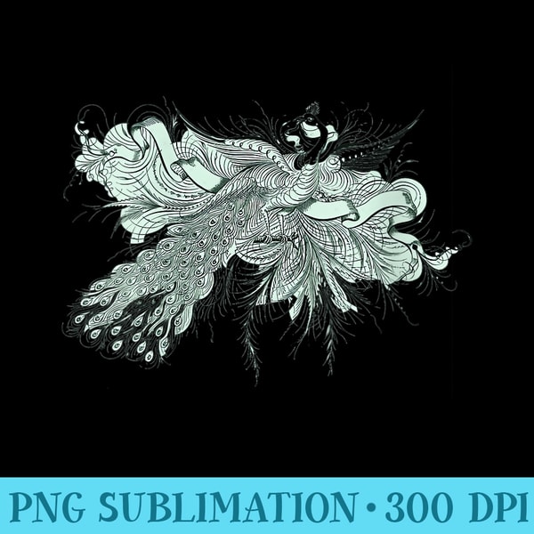 Womens Pastel Flying Peacock - PNG Download Icon - Versatile And Customizable Designs