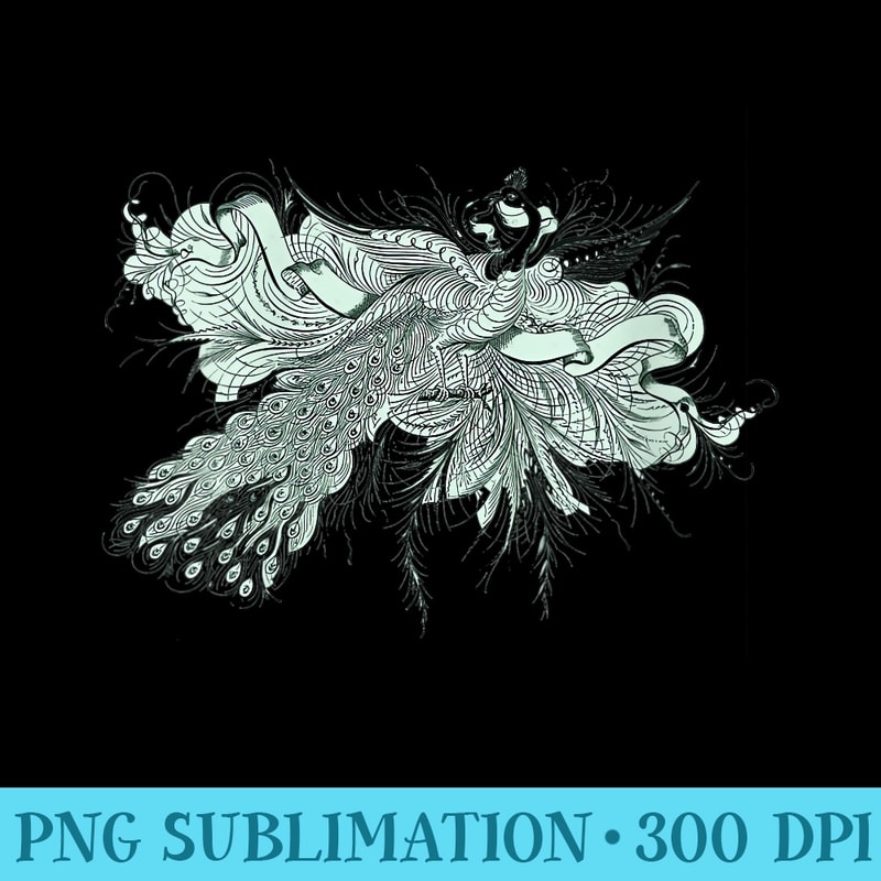 Womens Pastel Flying Peacock - PNG Download Icon - Versatile And Customizable Designs