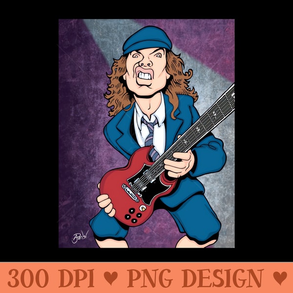 Angus Young band PNG, ACDC logo PNG - Modern PNG designs - Inspire Uplift