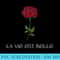 La Vie Est Belle Red Rose Retro Flower Soft Grunge Aesthetic - PNG Art Files - Perfect for Sublimation Art